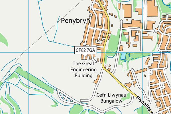 CF82 7GA map - OS VectorMap District (Ordnance Survey)