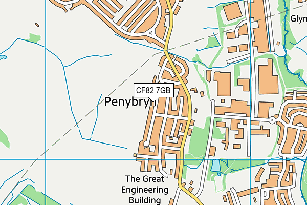 CF82 7GB map - OS VectorMap District (Ordnance Survey)