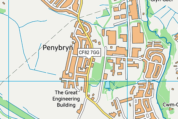 CF82 7GG map - OS VectorMap District (Ordnance Survey)