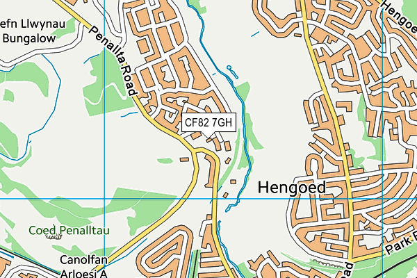 CF82 7GH map - OS VectorMap District (Ordnance Survey)