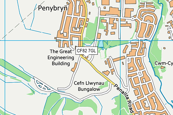 CF82 7GL map - OS VectorMap District (Ordnance Survey)