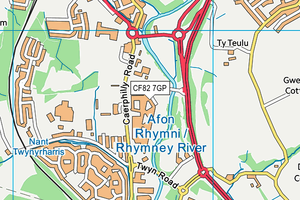 CF82 7GP map - OS VectorMap District (Ordnance Survey)