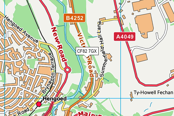 CF82 7GX map - OS VectorMap District (Ordnance Survey)