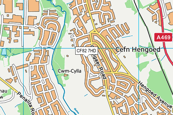 CF82 7HD map - OS VectorMap District (Ordnance Survey)