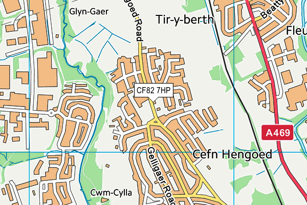Derwendeg Primary School map (CF82 7HP) - OS VectorMap District (Ordnance Survey)