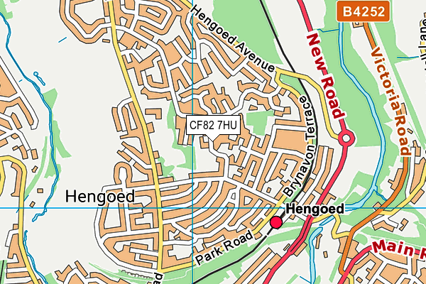 CF82 7HU map - OS VectorMap District (Ordnance Survey)