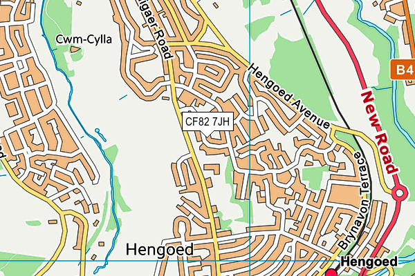 CF82 7JH map - OS VectorMap District (Ordnance Survey)