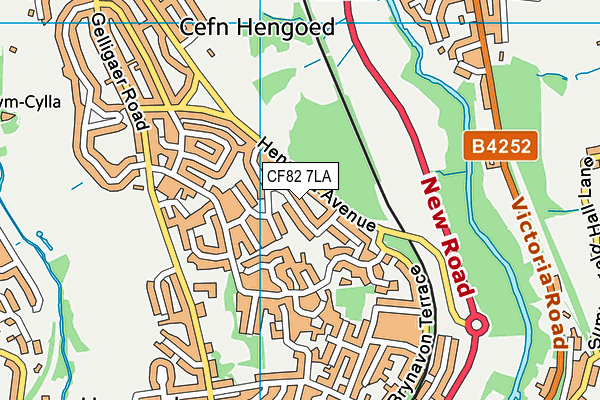 CF82 7LA map - OS VectorMap District (Ordnance Survey)