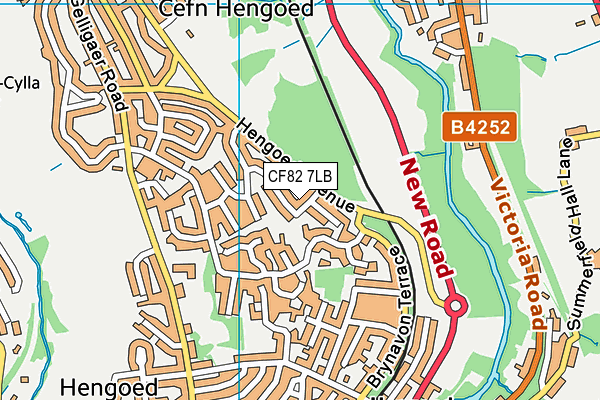 CF82 7LB map - OS VectorMap District (Ordnance Survey)