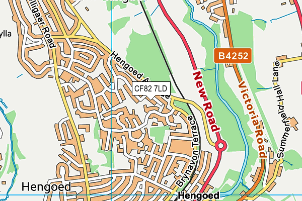 CF82 7LD map - OS VectorMap District (Ordnance Survey)