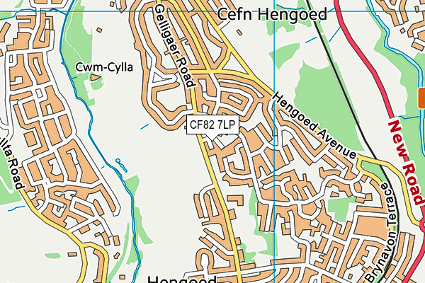 CF82 7LP map - OS VectorMap District (Ordnance Survey)