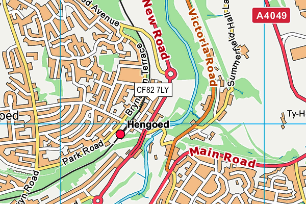 CF82 7LY map - OS VectorMap District (Ordnance Survey)