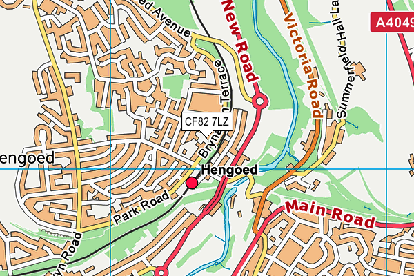 CF82 7LZ map - OS VectorMap District (Ordnance Survey)