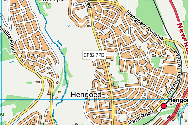 CF82 7PD map - OS VectorMap District (Ordnance Survey)