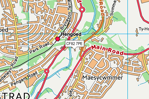 CF82 7PE map - OS VectorMap District (Ordnance Survey)