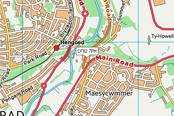 CF82 7PH map - OS VectorMap District (Ordnance Survey)