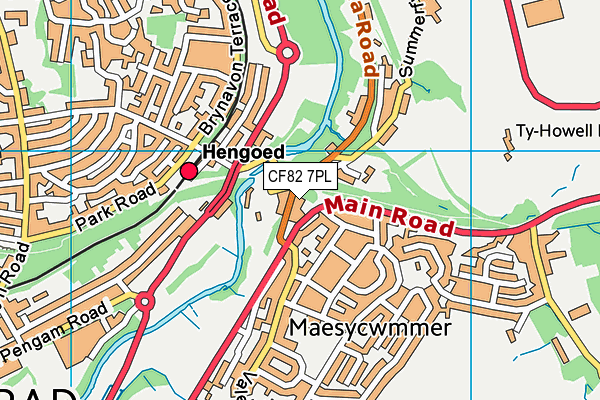 CF82 7PL map - OS VectorMap District (Ordnance Survey)