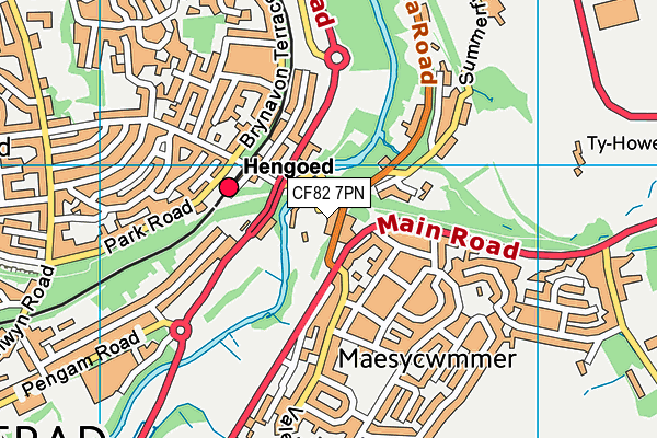 CF82 7PN map - OS VectorMap District (Ordnance Survey)