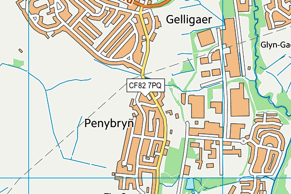 CF82 7PQ map - OS VectorMap District (Ordnance Survey)