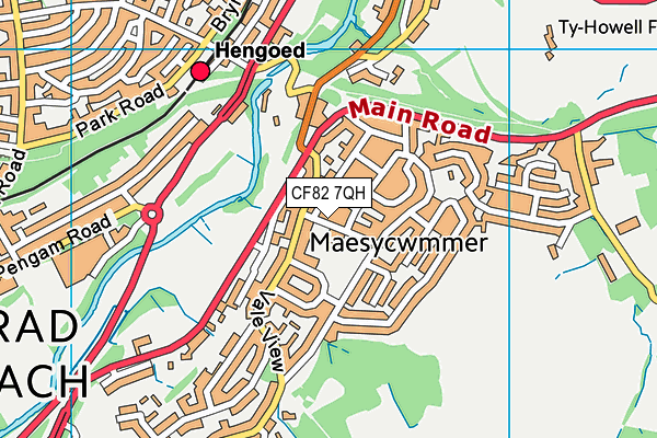 CF82 7QH map - OS VectorMap District (Ordnance Survey)