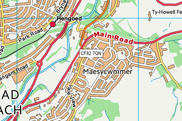 CF82 7QN map - OS VectorMap District (Ordnance Survey)