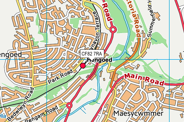 CF82 7RA map - OS VectorMap District (Ordnance Survey)