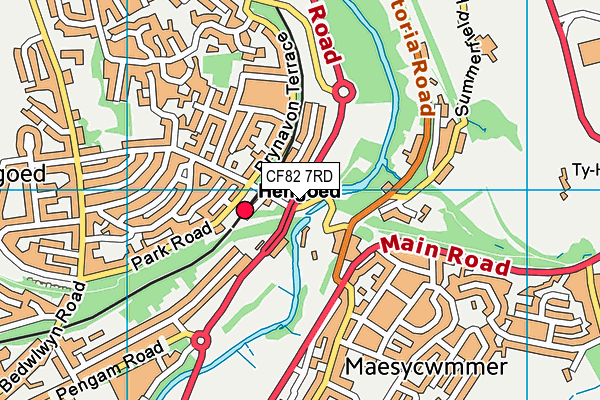 CF82 7RD map - OS VectorMap District (Ordnance Survey)