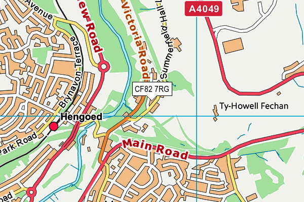 CF82 7RG map - OS VectorMap District (Ordnance Survey)