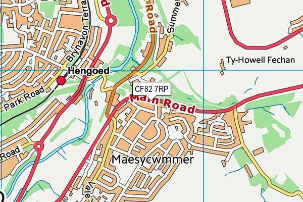 CF82 7RP map - OS VectorMap District (Ordnance Survey)