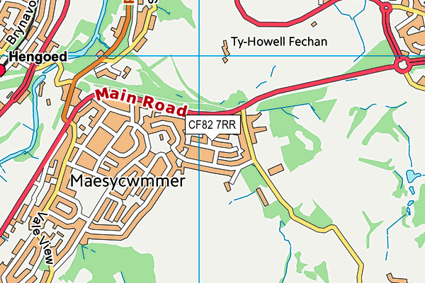 CF82 7RR map - OS VectorMap District (Ordnance Survey)