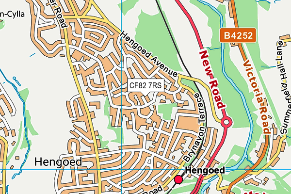 CF82 7RS map - OS VectorMap District (Ordnance Survey)