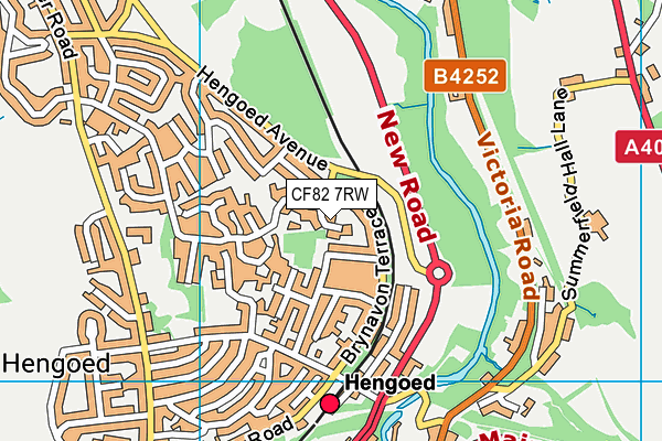 CF82 7RW map - OS VectorMap District (Ordnance Survey)