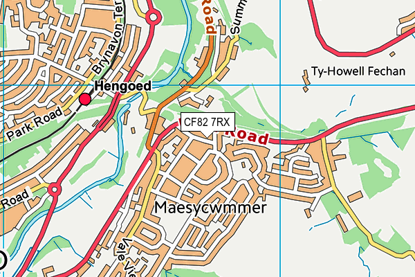 CF82 7RX map - OS VectorMap District (Ordnance Survey)