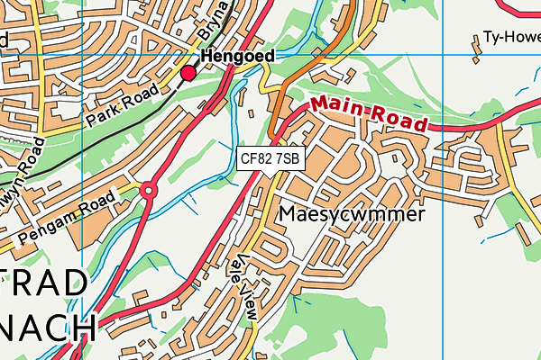 CF82 7SB map - OS VectorMap District (Ordnance Survey)