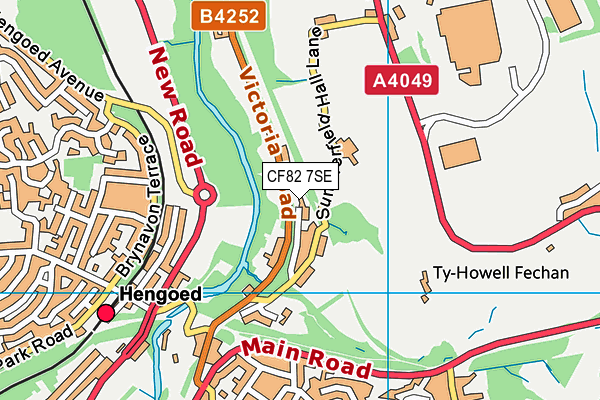 CF82 7SE map - OS VectorMap District (Ordnance Survey)