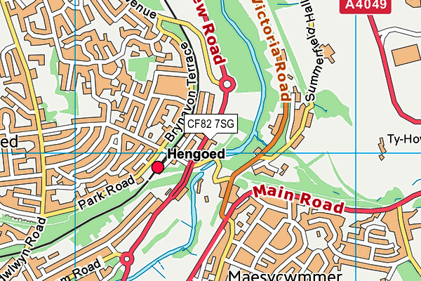 CF82 7SG map - OS VectorMap District (Ordnance Survey)