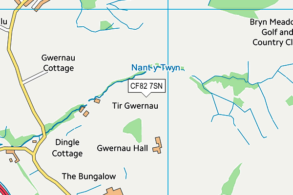 CF82 7SN map - OS VectorMap District (Ordnance Survey)