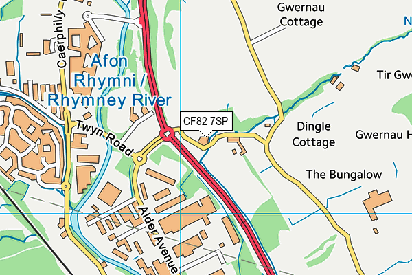 CF82 7SP map - OS VectorMap District (Ordnance Survey)