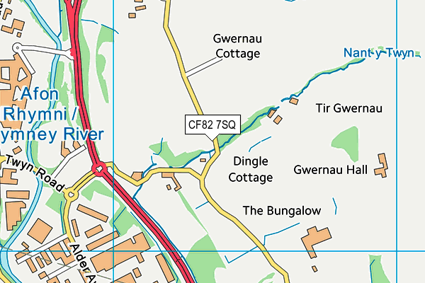 CF82 7SQ map - OS VectorMap District (Ordnance Survey)