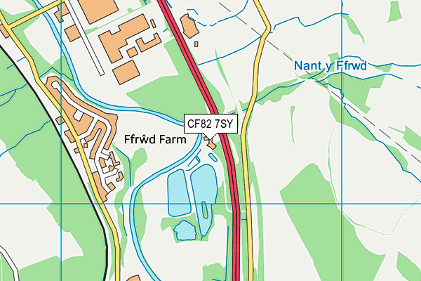 CF82 7SY map - OS VectorMap District (Ordnance Survey)