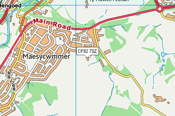 CF82 7SZ map - OS VectorMap District (Ordnance Survey)