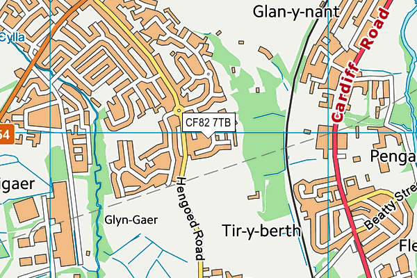 CF82 7TB map - OS VectorMap District (Ordnance Survey)