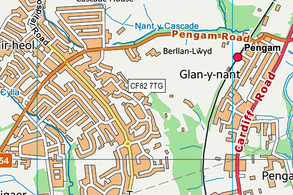 CF82 7TG map - OS VectorMap District (Ordnance Survey)