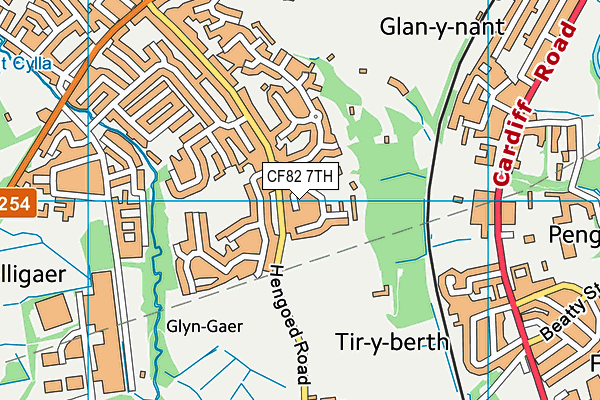 CF82 7TH map - OS VectorMap District (Ordnance Survey)