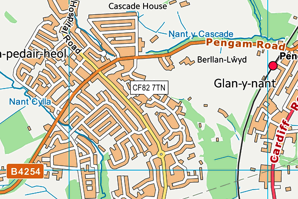 CF82 7TN map - OS VectorMap District (Ordnance Survey)