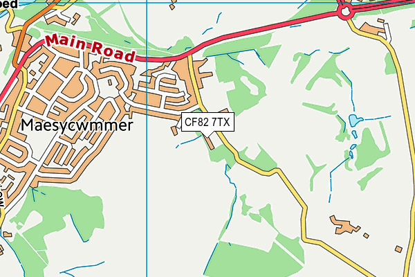 CF82 7TX map - OS VectorMap District (Ordnance Survey)