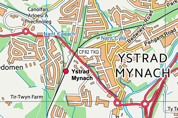 Ysgol Gymraeg Bro Allta map (CF82 7XQ) - OS VectorMap District (Ordnance Survey)