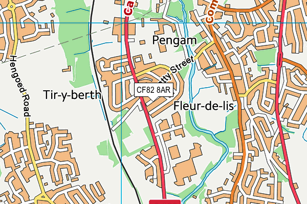 CF82 8AR map - OS VectorMap District (Ordnance Survey)