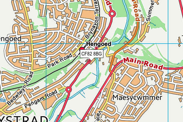 CF82 8BG map - OS VectorMap District (Ordnance Survey)