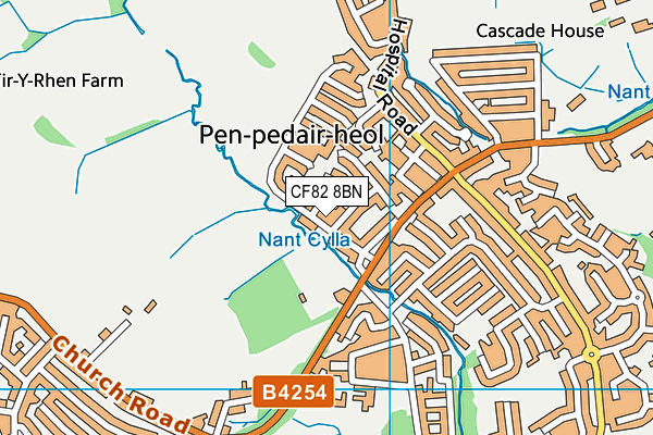 CF82 8BN map - OS VectorMap District (Ordnance Survey)